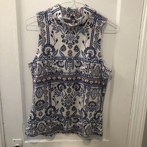 Anthropologie Tapestry Sleeveless Blouse